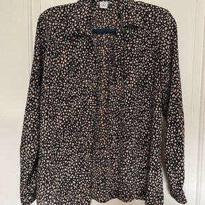 Leopard Print Button Up - S